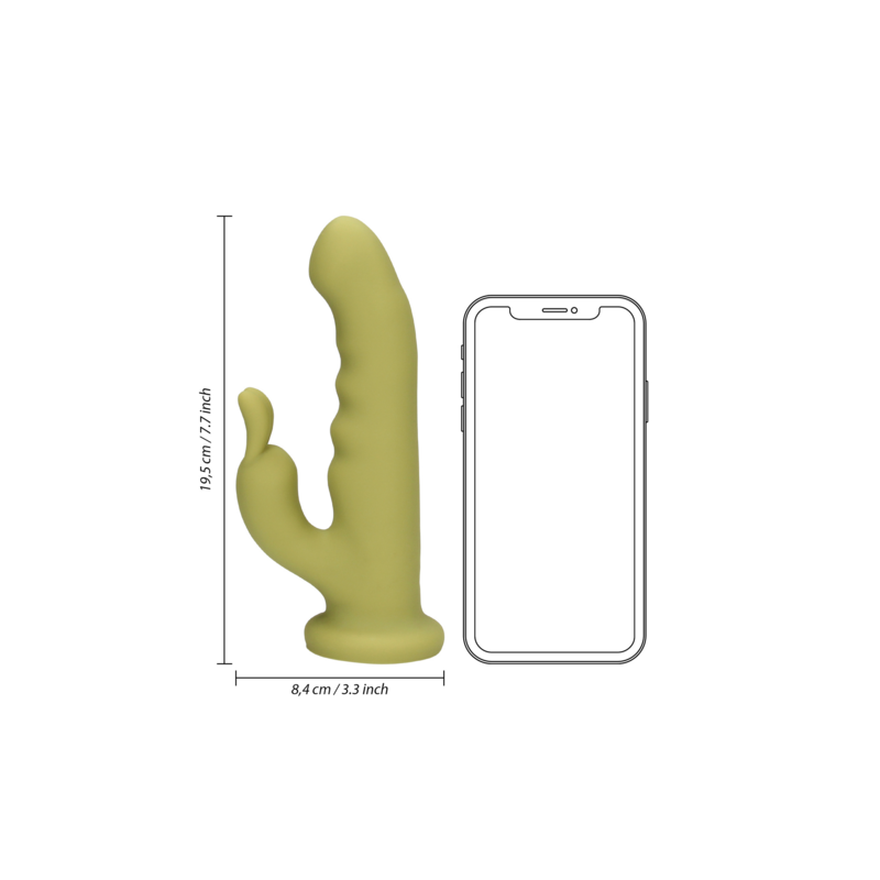 LoveLine | Ultra Soft Silicone Rotating Rabbit Vibrator - Spring Sage