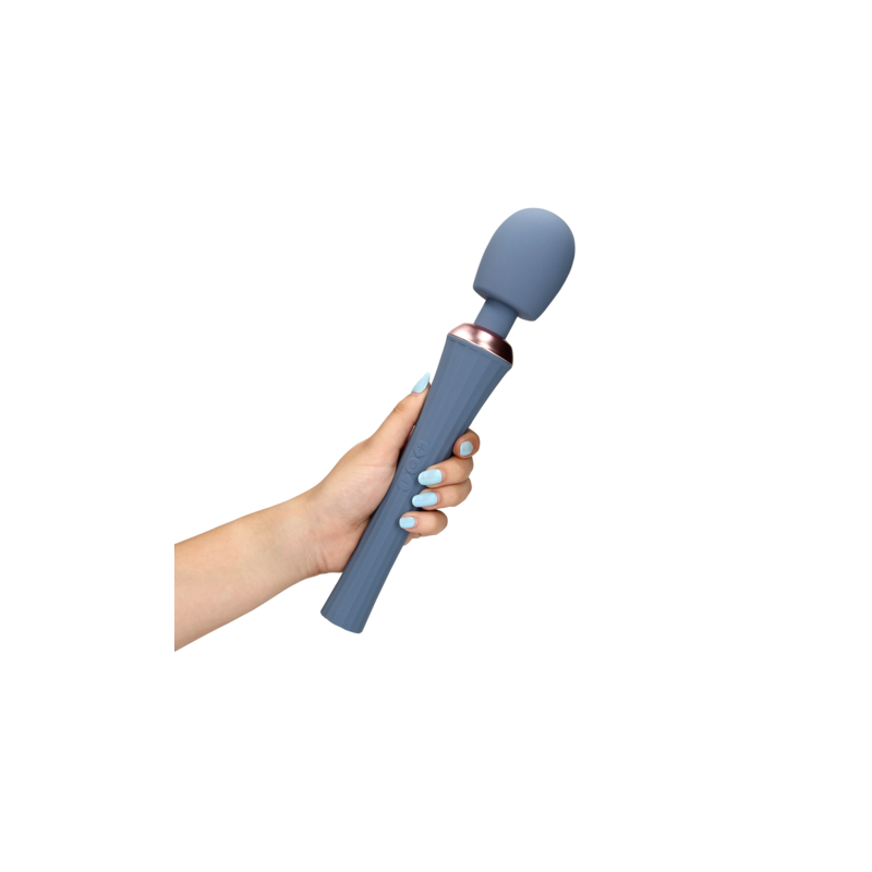 LoveLine | Powerful Wand Vibrator with Still Handle - Blue Nova