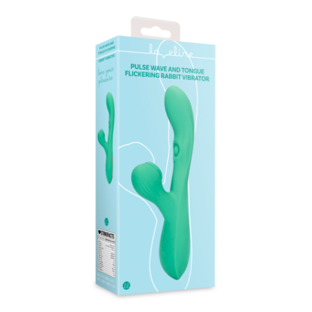 LoveLine | Pulse Wave and Tongue Flickering Rabbit Vibrator - Blue Grass