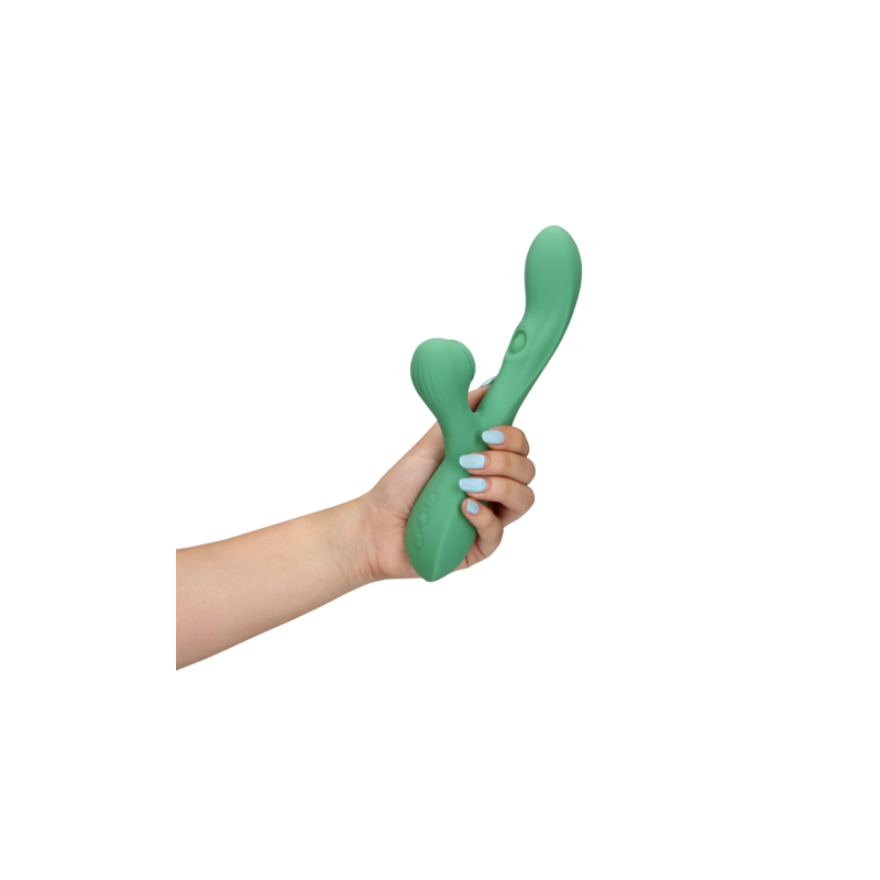 LoveLine | Pulse Wave and Tongue Flickering Rabbit Vibrator - Blue Grass