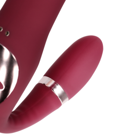 LoveLine | Bendable Vibrating Strapless Strap-on - Merlot Grape