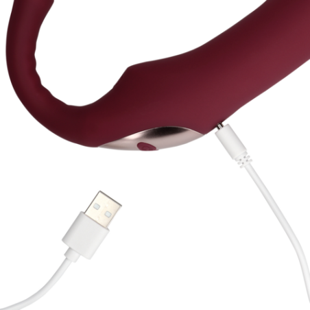 LoveLine | Bendable Vibrating Strapless Strap-on - Merlot Grape