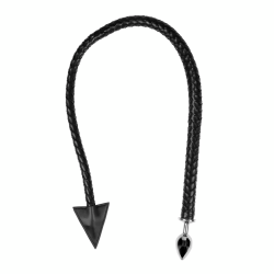 Metal Anal Plug Devil's Braided Tail | Black