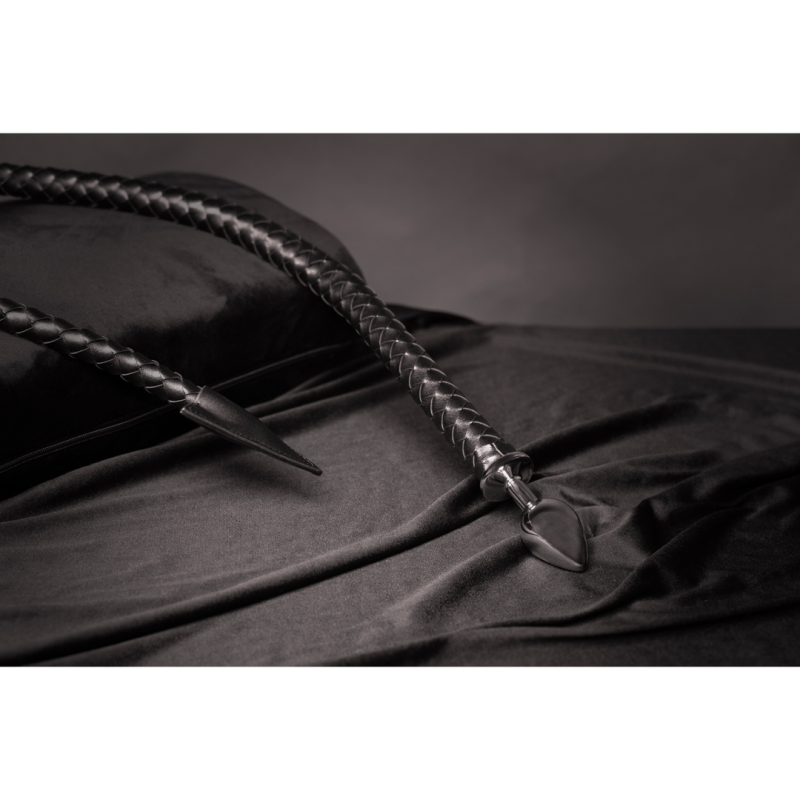 Metal Anal Plug Devil's Braided Tail | Black