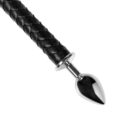 Metal Anal Plug Devil's Braided Tail | Black