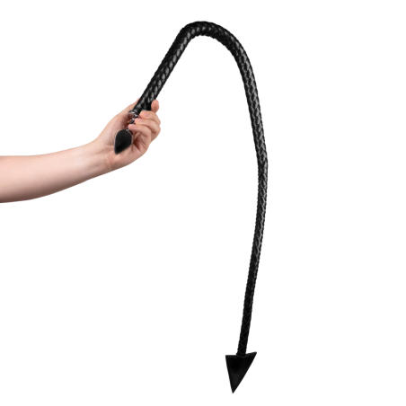 Metal Anal Plug Devil's Braided Tail | Black