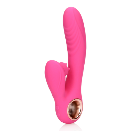 LoveLine | Tongue Flickering and Heating Rabbit Vibrator - Exuberant Pink