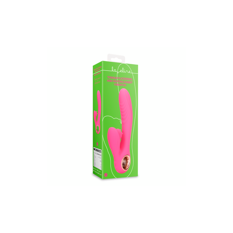 LoveLine | Tongue Flickering and Heating Rabbit Vibrator - Exuberant Pink