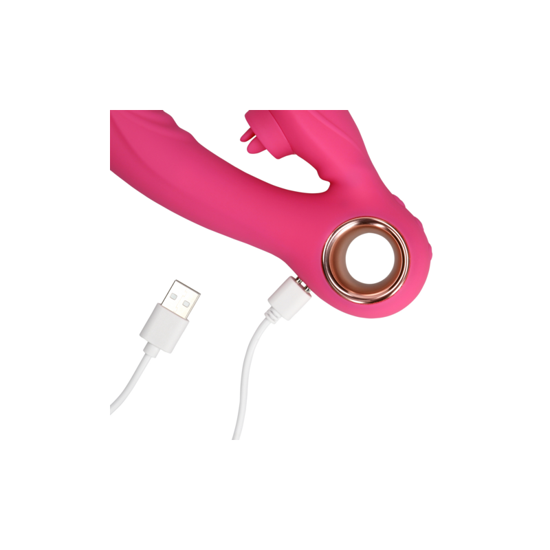 LoveLine | Tongue Flickering and Heating Rabbit Vibrator - Exuberant Pink