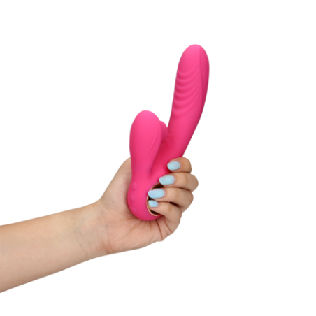 LoveLine | Tongue Flickering and Heating Rabbit Vibrator - Exuberant Pink