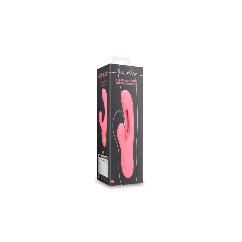 LoveLine | Δονητής Rabbit Με Flapping G-Spot Διεγέρτη - Pink Arabesque