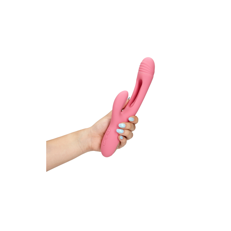 LoveLine | Δονητής Rabbit Με Flapping G-Spot Διεγέρτη - Pink Arabesque