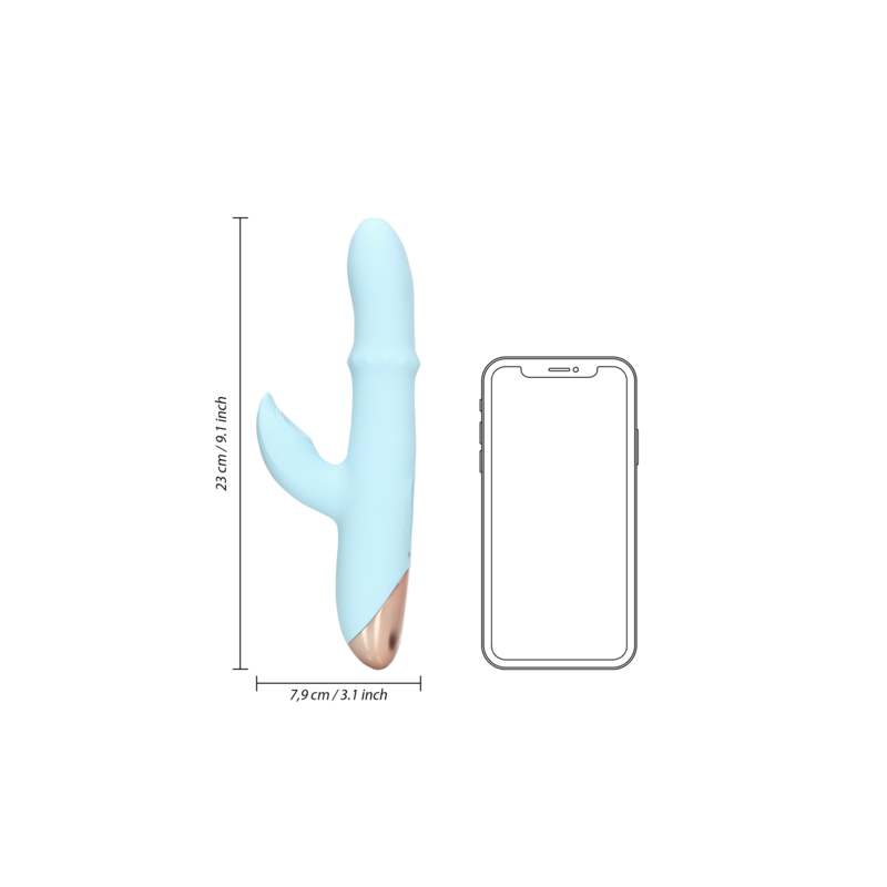 LoveLine | Pulse Wave and Up-and-Down Moving Ring Vibrator - Arctic Blue