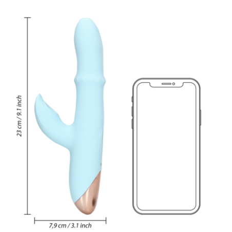 LoveLine | Pulse Wave and Up-and-Down Moving Ring Vibrator - Arctic Blue