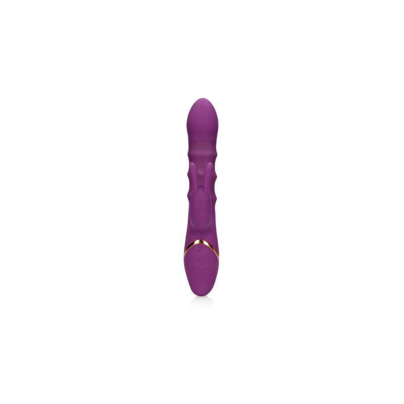 LoveLine | 3 Up-and-Down Moving Rings Vibrator - Orchidee Purple
