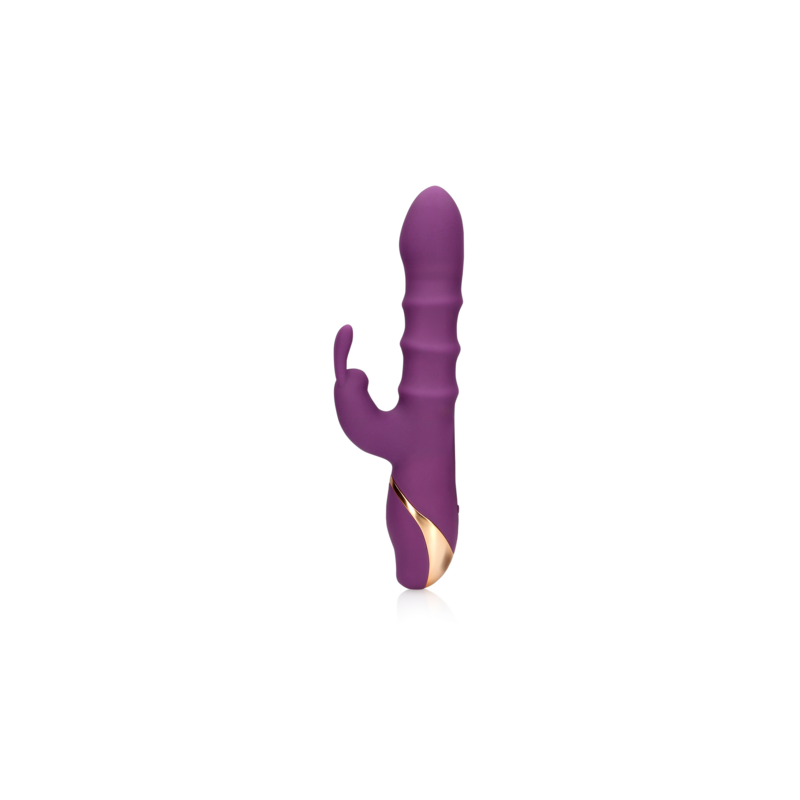 LoveLine | 3 Up-and-Down Moving Rings Vibrator - Orchidee Purple