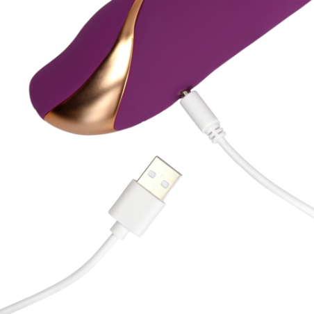 LoveLine | 3 Up-and-Down Moving Rings Vibrator - Orchidee Purple