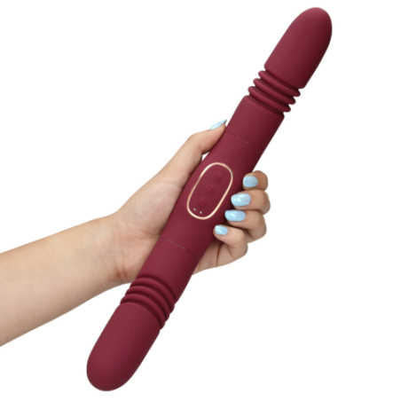 LoveLine | Double-Sided Thrusting Vibrator - Merlot Grape