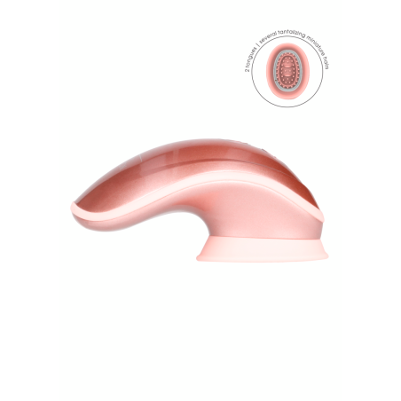 Twitch | Handsfree Suction and Vibration Toy | Gold-Pink