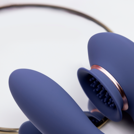 Twitch 3 | Rechargeable Vibrator and Suction | Blue/Grey