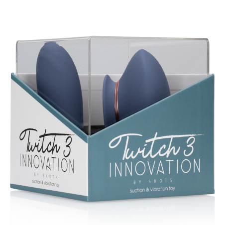 Twitch 3 | Rechargeable Vibrator and Suction | Blue/Grey