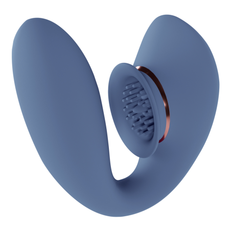 Twitch 3 | Rechargeable Vibrator and Suction | Blue/Grey