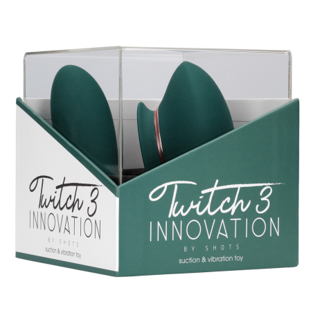 Twitch 3 | Rechargeable Vibrator and Suction | Forest Green