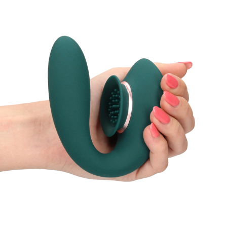 Twitch 3 | Rechargeable Vibrator and Suction | Forest Green