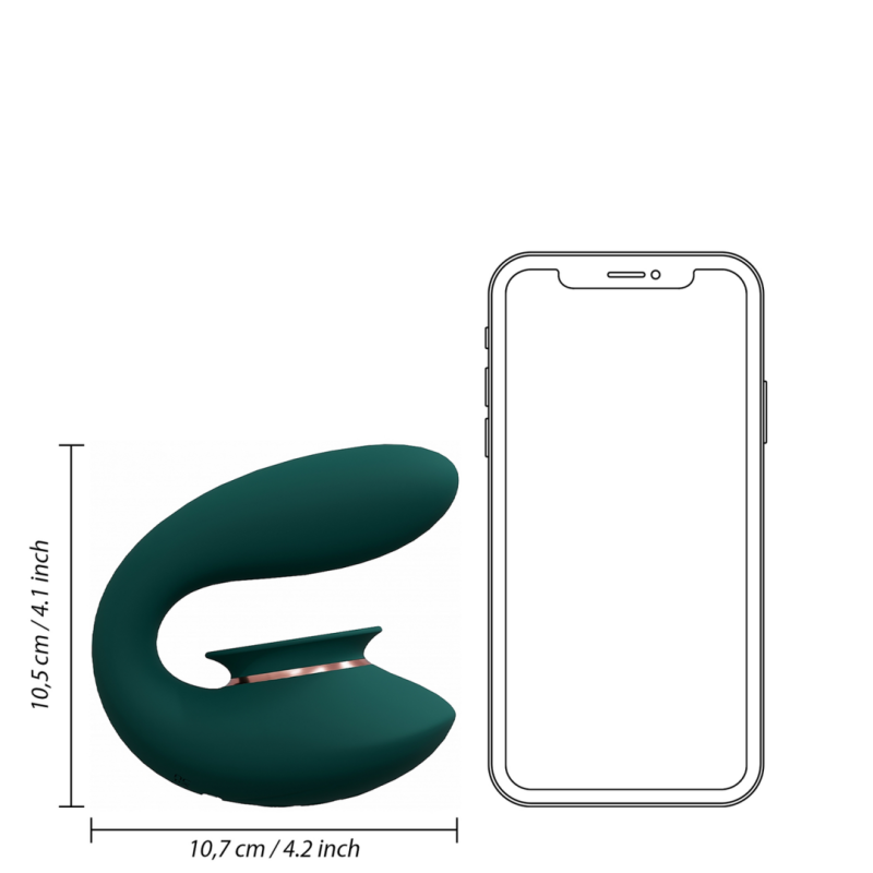 Twitch 3 | Rechargeable Vibrator and Suction | Forest Green