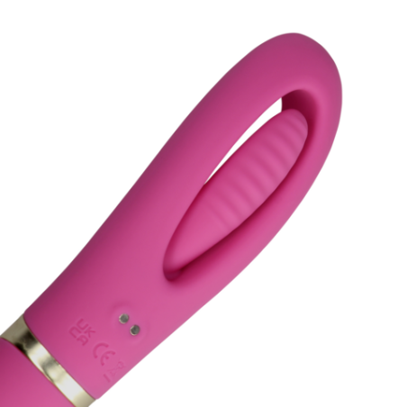 Double-Sided Flapping and G-Spot Vibrator - Exuberant Pink