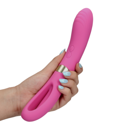 Double-Sided Flapping and G-Spot Vibrator - Exuberant Pink