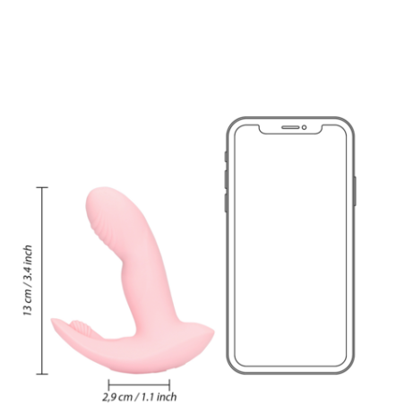 LoveLine | Wearable Fingering Motion Vibrator with Remote Control - Cherry Chiffon