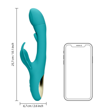 LoveLine | Flapping G-Spot Butterfly Vibrator - Peacock Blue