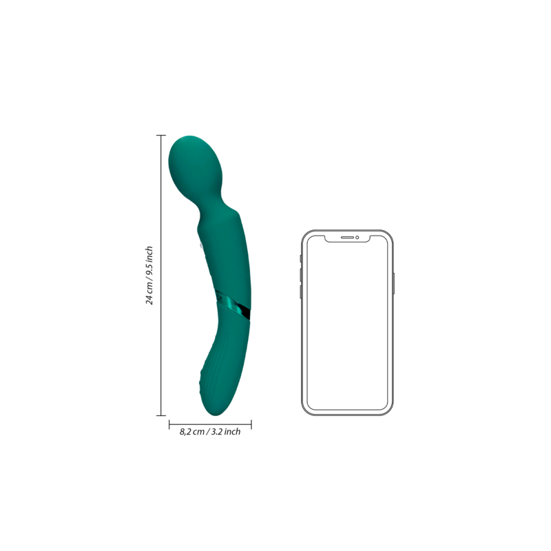 LoveLine | Διπλής Διέγερσης Wand Massager - Green Gable