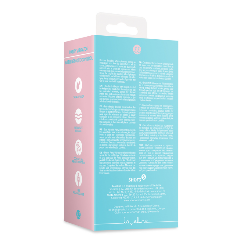 LoveLine | Panty Vibrator with Remote Control - Arctic Blue