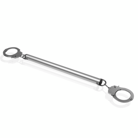 OUCH! | Spreader Bar with Hand or Ankle Cuffs - Silver