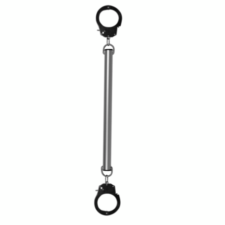 OUCH! | Spreader Bar with Hand or Ankle Cuffs - Silver