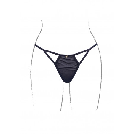 Le Desir | Julie | Elastic Mesh Thong with Open Crotch | Size: S/XL