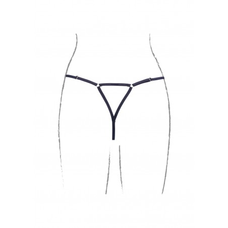 Le Desir | Julie | Elastic Mesh Thong with Open Crotch | Size: S/XL