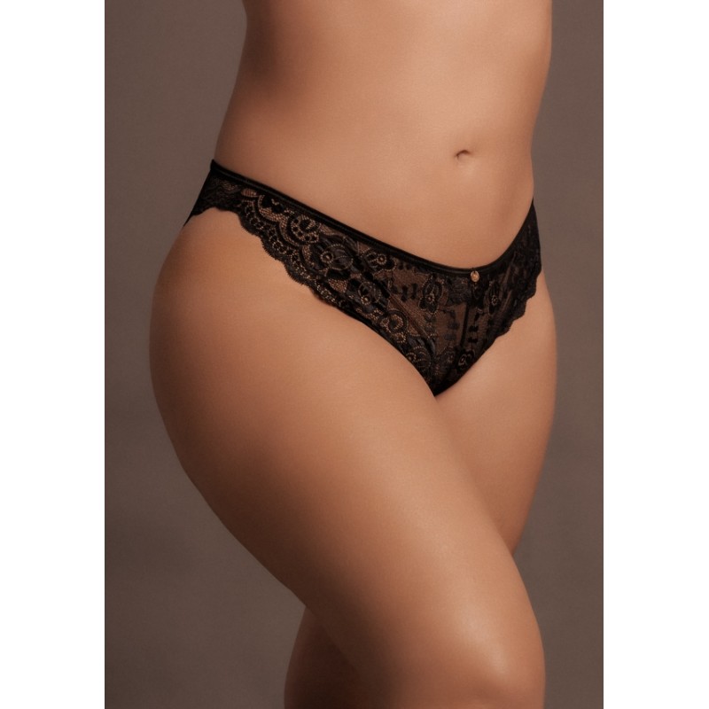 Le Desir | Claire - Elastic Lace Brief with Golden Details | Size: XL/3XL