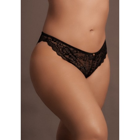 Le Desir | Claire - Elastic Lace Brief with Golden Details | Size: XL/3XL