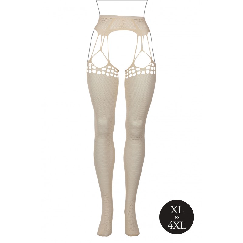 LE DÉSIR | Shredded Suspender Pantyhose | Sandy Beach | Size: XL/4XL