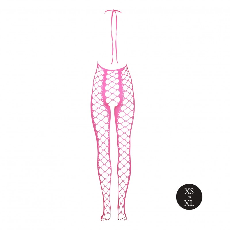 OUCH! | Bodystocking with Halterneck | Pink | Size: XS/XL