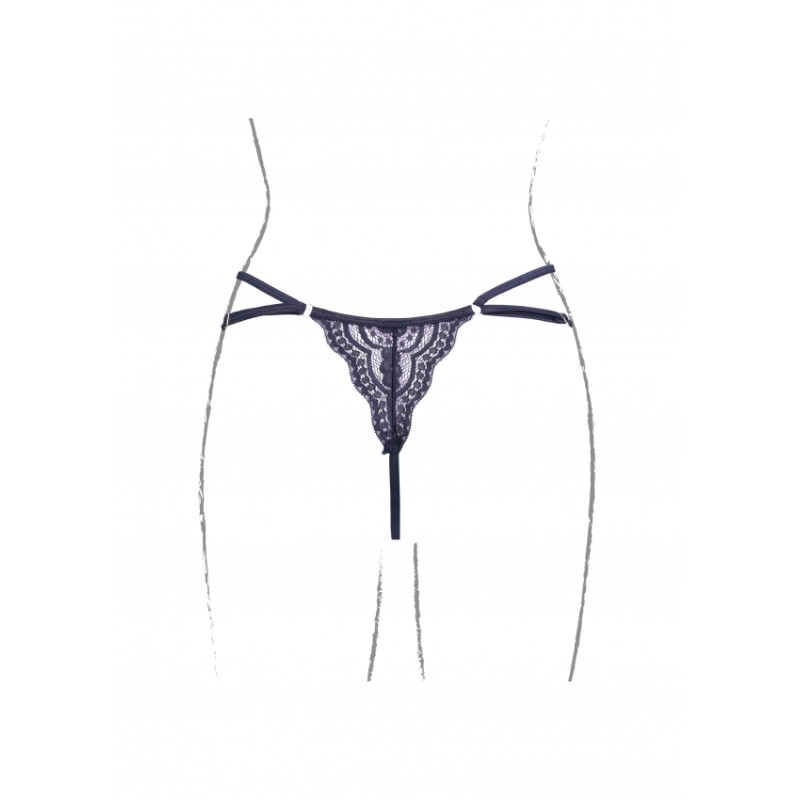 Faye | Thong with Adjustable Sliders and Golden Details | Size: XL/3XL