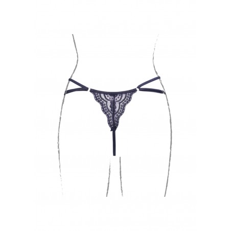 Faye | Thong with Adjustable Sliders and Golden Details | Size: XL/3XL