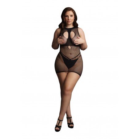 Ολόσωμο Διχτυωτό Φόρεμα - Open Cup | Bodystocking 029 | Μέγεθος: 2XL/5XL