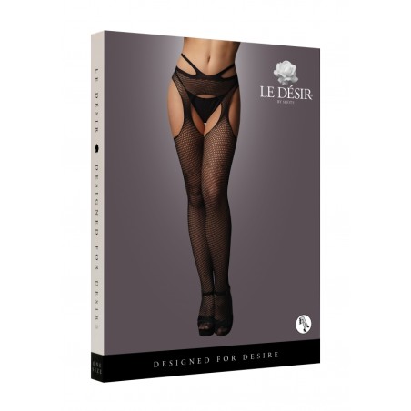 LE DÉSIR | Suspender pantyhose with strappy waist | Size: S/XL