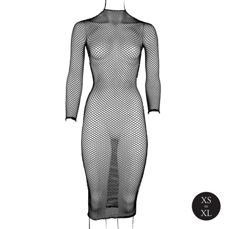 Long Dress Fishnet Structure and Turtle Neck | Size: XS/XL