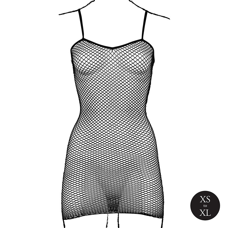 Short Dress Fishnet and Spaghetti Straps | Size: XS/XL