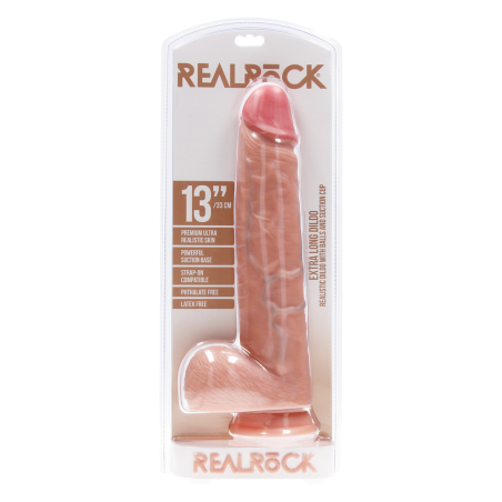 Extra Large Realistic Dildo Straight with Balls | 33 cm